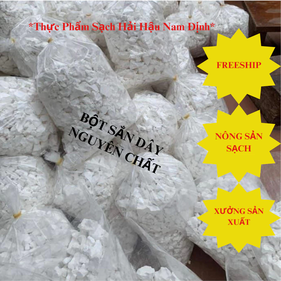 Bột Sắn Dây Nguyên Chất,Thanh Nhiệt Cơ Thể - Hàng Chuẩn Loại 1-100G-250G-500G - Chứng Nhận Thực Phẩm Sạch Hải Hậu