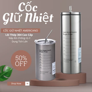 Ly Nước Giữ Nhiệt Inox 304 Cao Cấp 650 ML Cốc Uống Nước Có Ống Hút Siêu Tiện Lợi Bình Đựng Nước Cà Phê Dụng Văn Phòng