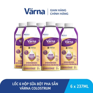 Lốc 6 hộp sữa bột pha sẵn Värna Colostrum (6 hộp giấy x 237ml) - Sữa non cho người lớn, Tăng đề kháng nhanh