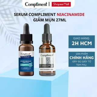 Serum Niacinamide BHA Zinc Compliment - Dưỡng Trắng Da Mờ Thâm 27ml