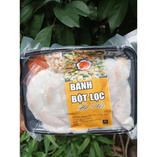 Bánh Bột lọc Hà Nội kèm sẵn lạc rang và nước chấm tỏi ớt chuẩn vị - khay 500gr