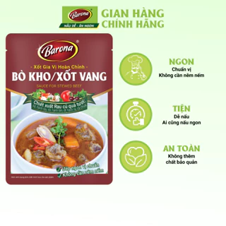 Gia Vị Bò kho/ Xốt Vang Barona 80g ướp ngon chuẩn vị không cần nêm nếm