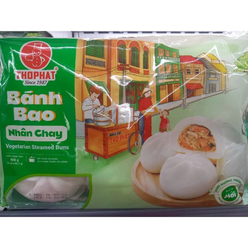 Bánh Bao Nhân Chay Thọ Phát Bịch 400G