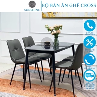 Bộ Bàn Ăn Ghế Cross, Sunshine Hàng Nhập Khẩu Cao Cấp