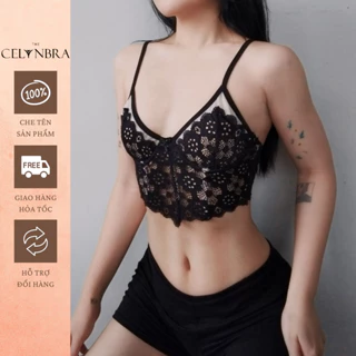 Áo bra corset ren hoa có gọng đệm mỏng sexy THE CELYNBRA - AL49