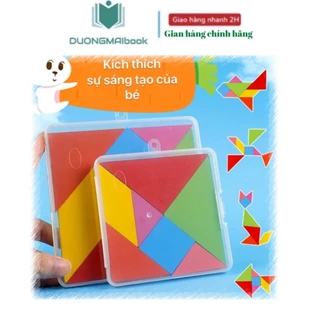 Bộ Ghép Trò Chơi Trí Uẩn Xếp hình Tangram Bằng Gỗ Cho Bé Phát Triển Trí Thông Minh (Shop Giao Màu Ngẫu Nhiên)