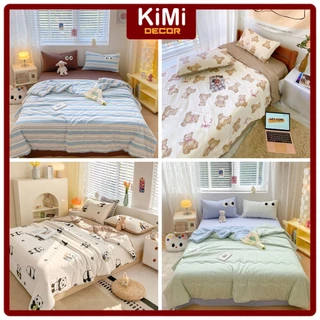 [ FREESHIP ❤️] Set Bộ Chăn Ga Gối ĐŨI CHĂN HÈ, Cotton Đũi Hàng Nhập Khẩu 4 Món Siêu Đẹp Mát Lạnh - KiMi Decor