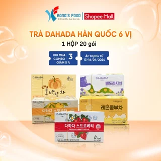 Trà túi lọc detox hỗ trợ sức khoẻ, giảm cân DAHADA Hàn Quốc- Trà Komucha dâu , chanh