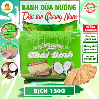 Bánh Dừa Nướng Đặc Sản Quảng Nam Thương Hiệu Thái Bình 150G - Loại Đặc Biệt Thơm, Giòn