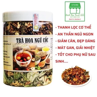 Trà Hoa Ngũ Cốc mát gan, giảm cân, ngủ ngon, thanh nhiệt cơ thể - Trà Hoa thương hiệu Việt (Hộp 300gr, 500gr)