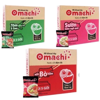 COMBO 5 gói mì omachi sườn/chua cay/bò