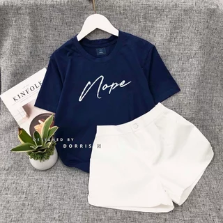 Áo phông thiết kế NOPE MOI chất liệu cotton 100% form rộng cá tính co giãn 4 chiều
