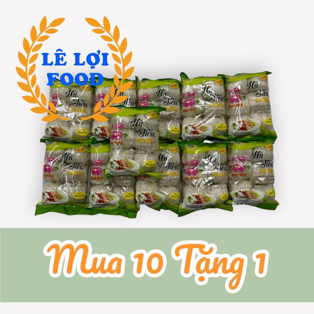 Hủ Tiếu Khô Sa Đéc - Hủ Tiếu Khô Bột Lọc - Hủ Tiếu Dai Combo 10 Gói Tặng 1 Gói
