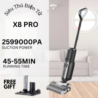 Máy Hút Bụi Khô & Ướt X8 PRO / Cây Lau Nhà Thông Minh Diệt Khuẩn 99.9% Máy Hút Bụi Lau Nhà Cầm Wet + Dry Mop Vacuum 3In1