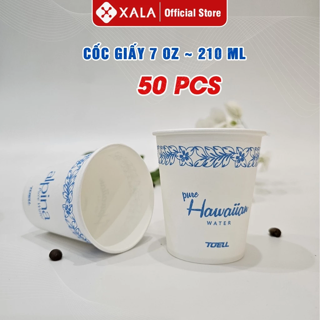 50 chiếc ly giấy in họa tiết Hawaiian 7oz (210ml)