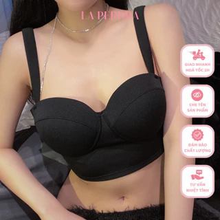 Áo Bra Croptop Nữ Sexy LA PERBRA Corset 2 Dây Thun Áo Lót Nâng Ngực Có Mút Gợi Cảm Quyến Rũ - B07