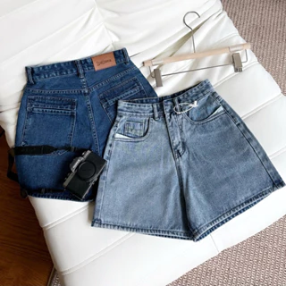 [S1] Quần SHORT jean nữ lưng cao túi màu