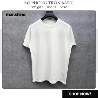 Áo phông nam nữ trắng đen trơn Basic Unisex chất vải cotton 100% thể thao năng động Manshine