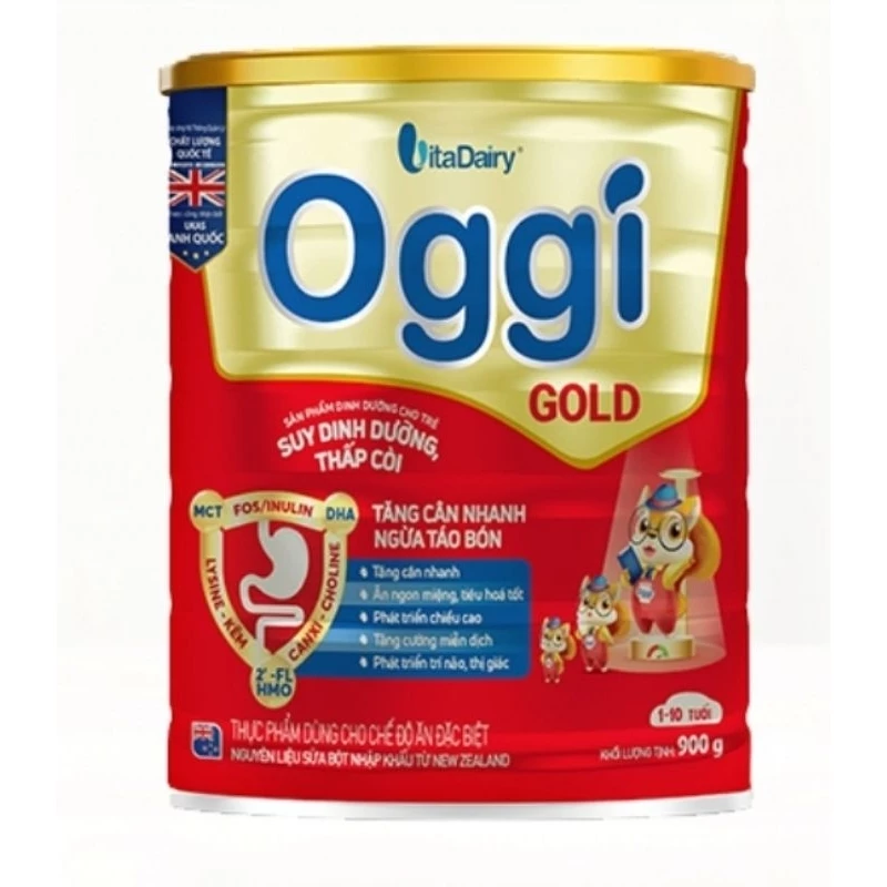 (mẫu mới nhất 2024) sữa bột oggi gold 900g