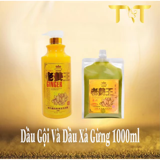 Dầu gội gừng ngăn rụng tóc Lạnh- 1000g giảm gầu lưu thông khí huyết