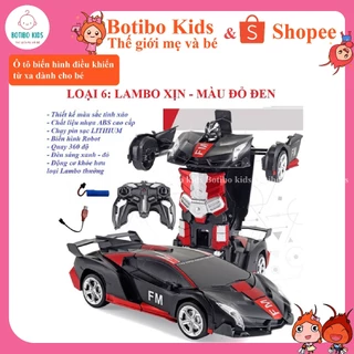 Ô tô biến hình robot, Ô tô điều khiển từ xa có pin sạc tiện lợi, đồ chơi Robot biến hình ô tô cho bé BOTIBO KIDS