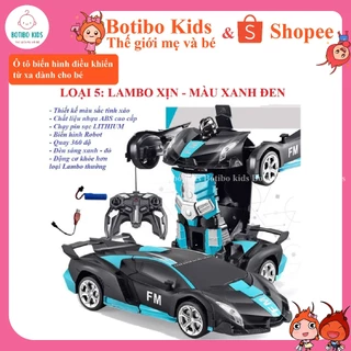 Ô tô điều khiển từ xa biến hình Robot, Robot biến hình có nhạc và đèn sinh động, Có sạc Pin BOTIBO KIDS