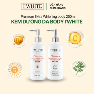 Kem Dưỡng Trắng Da Ngày Và Đêm IWhite Body cream Lotion 250ml SPF45+/PA+++ cân bằng độ ẩm, bảo vệ da