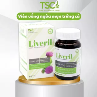 Viên uống ngừa mụn Liveril TSC Group Hộp 60v - Giúp giảm mụn trứng cá, ngừa thâm, điều tiết bã nhờn từ thảo dược