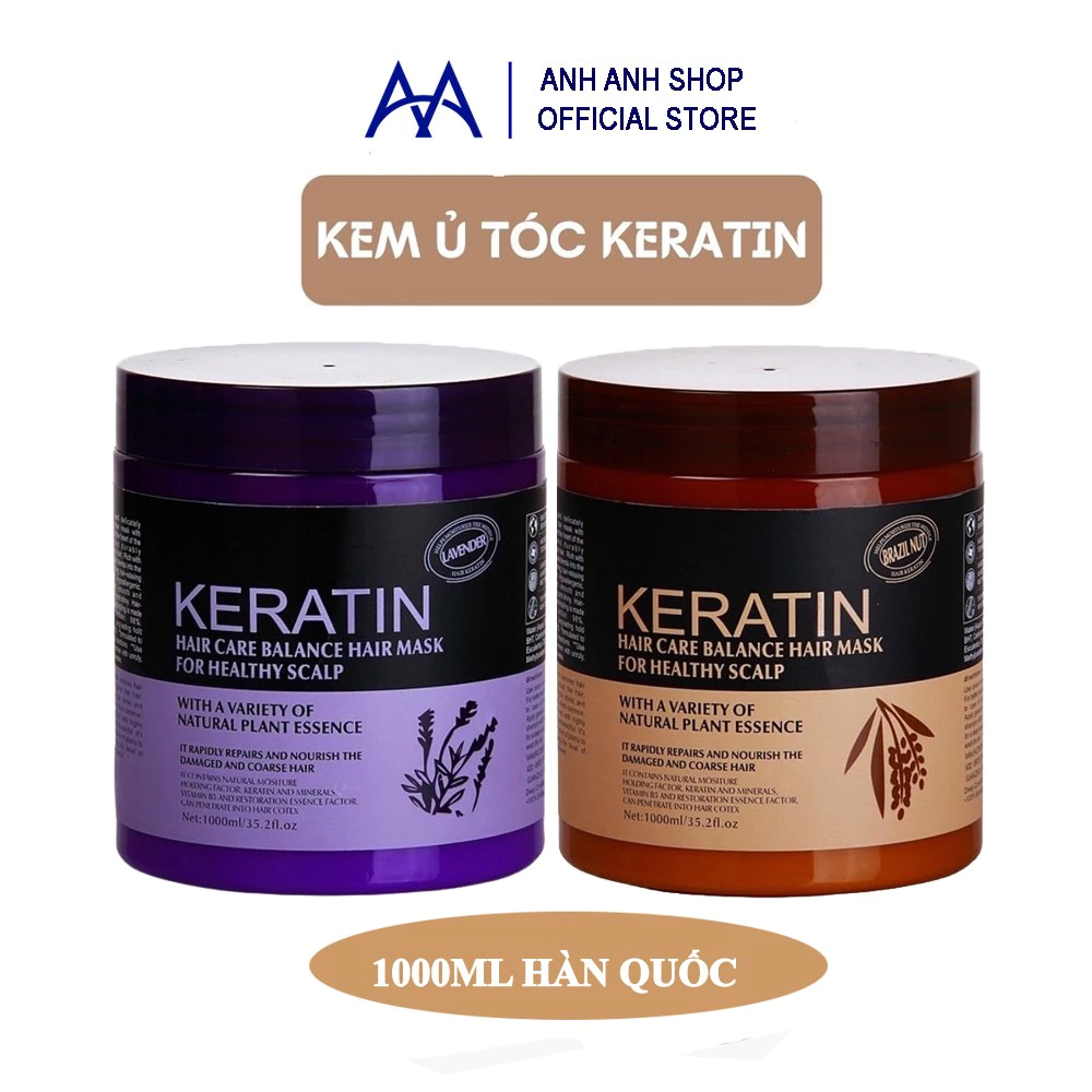 [Giao màu ngẫu nhiên ] Kem ủ tóc KERATIN COLLAGEN 1000ML LAVENDER BRAZIL NUT - Ủ hấp tóc cung cấp dưỡng chất KERATIN