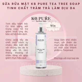 [ HÀNG CÔNG TY] Gel rửa mặt tinh chất tràm trà KB Pure Tea Tree Soap - Wincosmetic