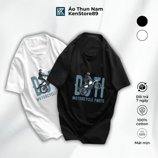 Áo Thun Unisex Nam Nữ Cổ Tròn MOTORCYLE PARTS Trẻ Trung Cotton 100% KENSTORE89 ATK014