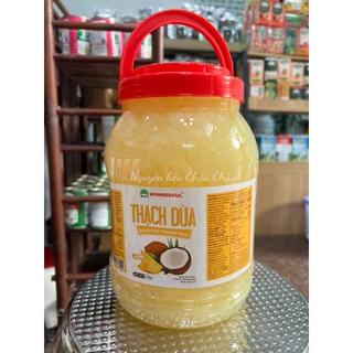 Thạch Dừa Wonderful Vị Dứa hũ 4kg - Topping thơm ngon cho trà sữa/ trà trái cây