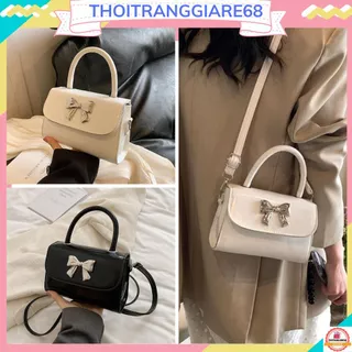 Túi nữ đeo chéo dáng xinh túi mini xách tay gắn nơ bạc đẹp giá rẻ phong cách thời trang siêu xinh Thoitranggiare68 875