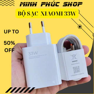 Củ sạc nhanh 33W Mi Charge Turbo Vinzy Tech (TypeA+Type-C), cáp sạc pin dự phòng - Chính hãng