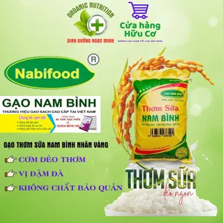 Gạo thơm sữa Nam Bình nhãn vàng, gạo ST21`cơm dẻo thơm, vị đậm đà, bao 10kg