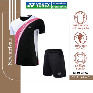 Quần áo cầu lông Yonex, Lining, Victor, bộ quần áo thể thao cao cấp vải thun lạnh, nhẹ, mát bền mã Y014