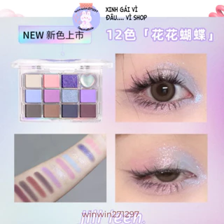 [SẴN HOT] JILL LEEN Bảng Phấn Mắt 12 Màu Phấn Mắt Bảng Lấp Lánh Makeup Douyin Kèm Highlight Nhũ Lì Bền Màu Lâu Trôi