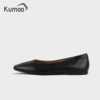 Giày Búp Bê Nữ KUMOO BB-KUMO-004-A Màu Đen Da Nappa Mềm Mại, Thoáng Mát, Giữ Form Cực Tốt