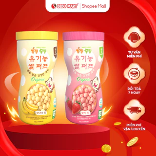 Bánh Bi Tan Organic Bánh Ăn Dặm Happy Food Vị Chuối Vị Dâu Dành Cho Bé 7 Tháng Tuổi 40g - Bibomart