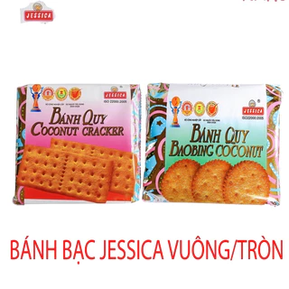 COMBO 10 GÓI Bánh Quy Coconut Cracker Jessica Bạc Vuông (Gói 178g)