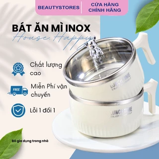 Ca Úp Mì Nắp Gấu Bear Bick Siêu Hot - Bát Úp Mì, Tô Đựng Đồ Ăn Có Nắp Và Quai Cầm Tiện Lợi