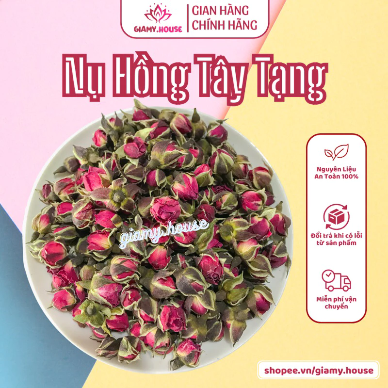 Nụ hoa hồng khô tây tạng cao cấp loại 1 GIA MỸ 100gr