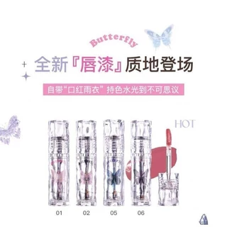 [Nhập AFFMYH5 giảm thêm 30k] Son Bóng Chống Dính Lâu Trôi FLORTTE Hello Beauty Butterfly Lip Lacquer