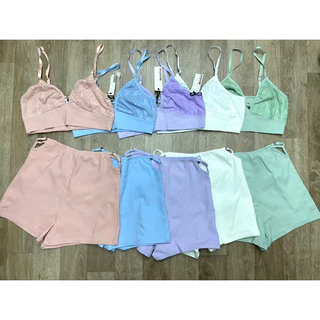 SET ÁO CROP VÀ QUẦN SHORT LƯNG CAO XUẤT DƯ