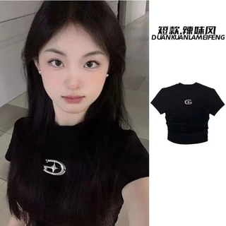 [ Sẵn ]Áo Thun kiểu babytee , Áo Thun Nữ Dáng Ngắn Croptop Chất Cotton Co Dãn Ôm Dáng