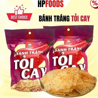 Bánh tráng tỏi cay túi Zip 60g-Bánh tráng muối tỏi cay ngon