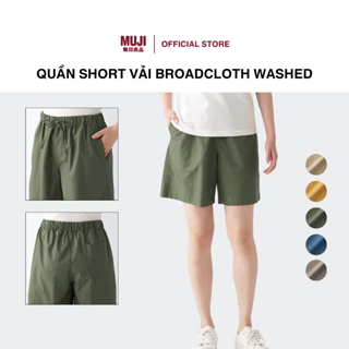 Quần Short Vải Broadcloth Washed MUJI