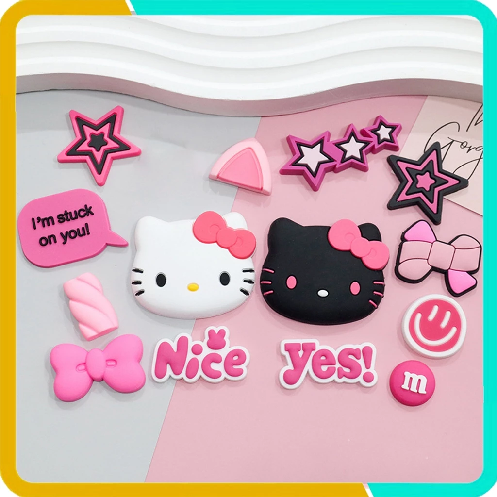 Sticker Cao Su Mềm Gắn Dép Theo Chủ Đề (Có Sẵn Nút Gắn Vào Dép), Kiểu Mẫu Mới, Chất Liệu Nhựa Dẻo