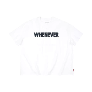 “WHENEVER” BASIC PUFF T-SHIRT SS24 / WHITE BLACK