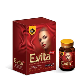 Viên Uống Sáng Đẹp Da Green Heart Pharma Evita Red Vitamin E Đỏ Lọ 30 Viên